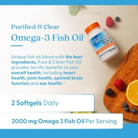 Doctor\'s Best Purified & Clear Omega 3 Fish Oil with Goldenomega, Supports Heart, Eye, Brain, & Joint Health, Non-GMO, Gluten Free 120 Marine Softgels