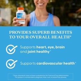 Doctor\'s Best Purified & Clear Omega 3 Fish Oil with Goldenomega, Supports Heart, Eye, Brain, & Joint Health, Non-GMO, Gluten Free 120 Marine Softgels