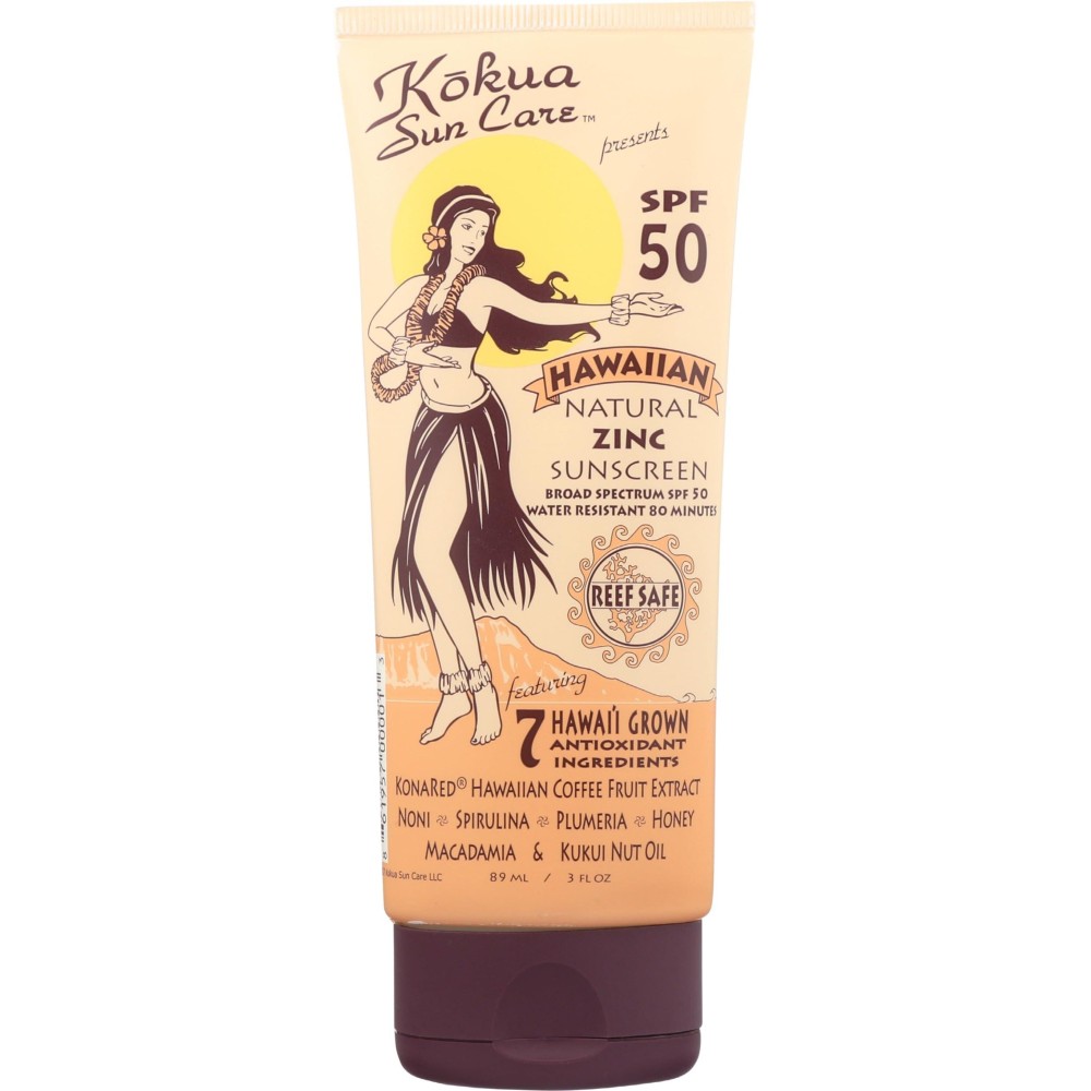 Kokua Sun Care SPF 50/80 Lotion Hawaiian Reef Safe Non Nano Zinc Oxide Sunscreen for Face & Body, Moisturizing Sun Protection Cream, Mineral Water Resistance, Cruelty Free, Natural Vegan Formula Kokua Sun Care SPF 50/80 Lotion Hawaiian Reef Safe Non Nano Zinc Oxide Sunscreen for Face & Body, Moisturizing Sun Protection Cream, Mineral Water Resistance, Cruelty Free, Natural Vegan Formula