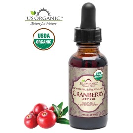 US Organic Cranberry Seed Oil, USDA Certified Organic,100% Pure & Natural, Cold Pressed Virgin, Unrefined in Amber Glass Bottle w/Glass Eyedropper for Easy Application (1 oz (30 ml)) US Organic Cranberry Seed Oil, USDA Certified Organic,100% Pure & Natural, Cold Pressed Virgin, Unrefined in Amber Glass Bottle w/Glass Eyedropper for Easy Application (1 oz (30 ml))