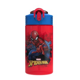 Zak Designs Marvel SpiderMan Kids Spout Cover and Built-in Carrying Loop Made of Plastic, Leak-Proof Water Bottle Design (BPA-Free), Red, 16oz Zak Designs Marvel SpiderMan Kids Spout Cover and Built-in Carrying Loop Made of Plastic, Leak-Proof Water Bottle Design (BPA-Free), Red, 16oz