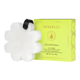 Spongelle Coconut Verbena Wild Flower Buffer Body Scrubber with Box | Bath & Shower Loofah for Women | Exfoliator with Body Wash Infused | 14+ uses Spongelle Coconut Verbena Wild Flower Buffer Body Scrubber with Box | Bath & Shower Loofah for Women | Exfoliator with Body Wash Infused | 14+ uses