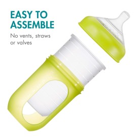 Boon Nursh Reusable Replacement Pouch with Collapsible Silicone Pouch Design - Everyday Baby Essentials - Stage 2 Medium Flow Baby Bottles - Gray - 8 Oz Boon Nursh Reusable Replacement Pouch with Collapsible Silicone Pouch Design - Everyday Baby Essentials - Stage 2 Medium Flow Baby Bottles - Gray - 8 Oz