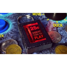New Wave Toys RepliCade Insert Coin Keychain, Retro Accurate Replica Arcade Light Up LED Button