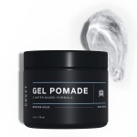 CRVFT Gel Pomade 4oz | High Shine/Medium Hold | Water Based/Water Soluble | Ideal For Short/Medium Thin/Thick Hair | For A Clean Cut Look | Mens Styling Product [Clear], Stylist Approved [Scented]