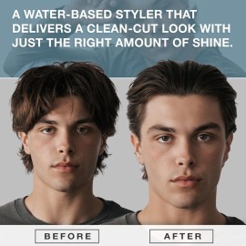 CRVFT Gel Pomade 4oz | High Shine/Medium Hold | Water Based/Water Soluble | Ideal For Short/Medium Thin/Thick Hair | For A Clean Cut Look | Mens Styling Product [Clear], Stylist Approved [Scented]