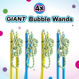 4 Big Bubble Wands: Making Giant Bubbles. Great Birthday Activity and Party Favor. Giant Bubble Solution Not Included. 4 Big Bubble Wands: Making Giant Bubbles. Great Birthday Activity and Party Favor. Giant Bubble Solution Not Included.