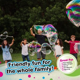 4 Big Bubble Wands: Making Giant Bubbles. Great Birthday Activity and Party Favor. Giant Bubble Solution Not Included. 4 Big Bubble Wands: Making Giant Bubbles. Great Birthday Activity and Party Favor. Giant Bubble Solution Not Included.
