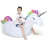 Jasonwell Big Inflatable Unicorn Pool Float Floatie Ride On with Fast Valves Large Rideable Blow Up Summer Beach Swimming Pool Party Lounge Raft Decorations Toys for Kids Adults