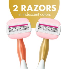 BIC Soleil Glide Disposable Razors for Women, 5 Blades With Shea Butter Moisture Strip For a Smooth Glide, 2 Piece Womens Razor Set BIC Soleil Glide Disposable Razors for Women, 5 Blades With Shea Butter Moisture Strip For a Smooth Glide, 2 Piece Womens Razor Set