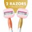 BIC Soleil Glide Disposable Razors for Women, 5 Blades With Shea Butter Moisture Strip For a Smooth Glide, 2 Piece Womens Razor Set