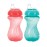 2 Pack Sippy Cups with Soft Spout - 10 Oz Toddler Cups Spill Proof with Easy Grip - Dishwasher Safe (Aqua & Coral)