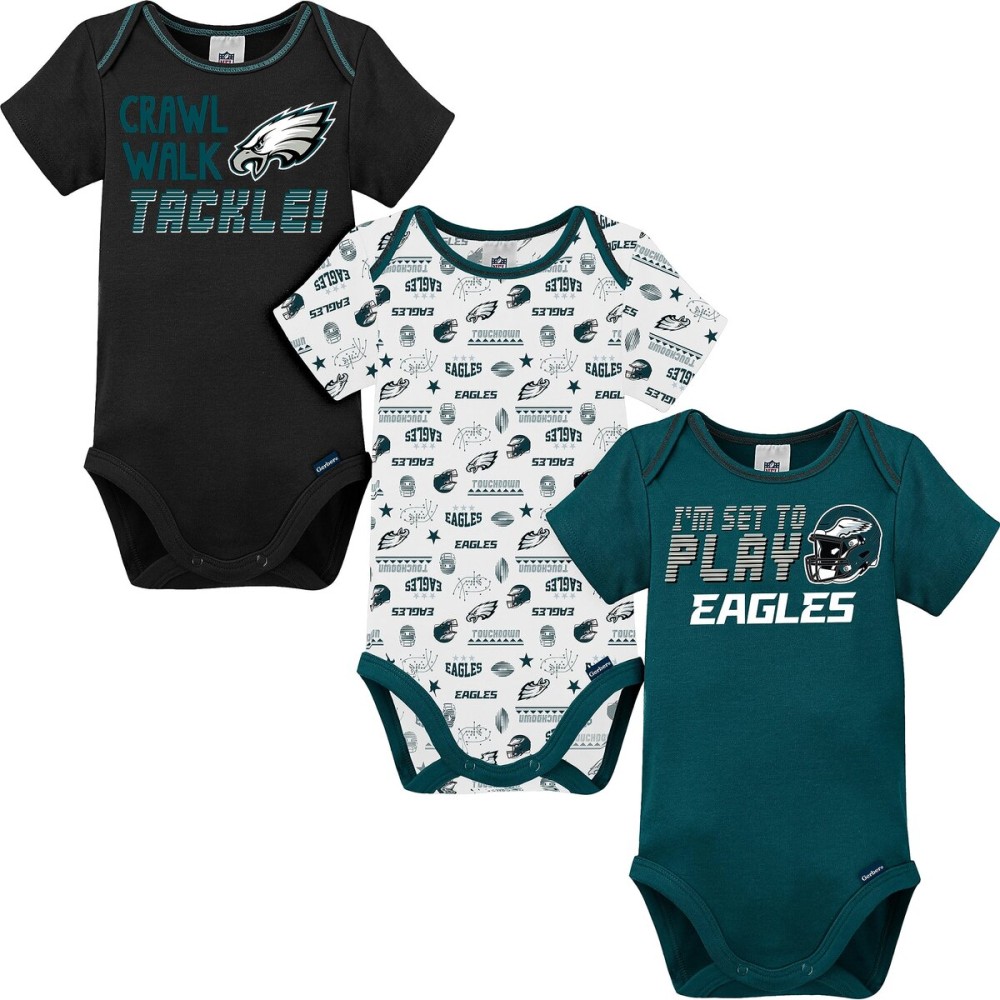 Gerber Unisex Baby Standard NFL 3 Pack Short Sleeve Onesie Bodysuit, Team Color, 3-6 Months Gerber Unisex Baby Standard NFL 3 Pack Short Sleeve Onesie Bodysuit, Team Color, 3-6 Months