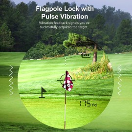 PEAKPULSE Golf Laser Rangefinder for Golf Range Finder Distance Finder with Slope Mode, Flag Pole Locking VibrationFast Focus System