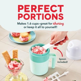 DASH My Pint Ice Cream Maker Machine (Aqua): Multi-Purpose Soft Serve Ice Cream Machine for Homemade Gelato, Sorbet, Frozen Yogurt, Includes Mixing Spoon, Easy to Clean and Store DASH My Pint Ice Cream Maker Machine (Aqua): Multi-Purpose Soft Serve Ice Cream Machine for Homemade Gelato, Sorbet, Frozen Yogurt, Includes Mixing Spoon, Easy to Clean and Store