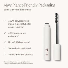 ILIA - Limitless Lash Mascara | Non-Toxic, Cruelty-Free, Lightweight & Nourishing, Flake + Smudge-Resistant, Black Mascara, Ophthalmologist-Tested, Safe For Sensitive Eyes ILIA - Limitless Lash Mascara | Non-Toxic, Cruelty-Free, Lightweight & Nourishing, Flake + Smudge-Resistant, Black Mascara, Ophthalmologist-Tested, Safe For Sensitive Eyes
