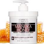 Advanced Clinicals Manuka Honey Body Cream For Women & Men | Body Butter Lotion For Extremely Dry Skin | Collagen Cream | Skincare Moisturizer Hydrating Balm Improves Look Of Aging Skin, 16 Ounce