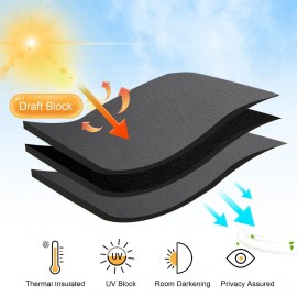 RYB HOME Short Curtains Gray Half Window Curtains for Bedroom, Privacy Curtain Tiers for Windows, Energy Saving Drapes for Bathroom Shades, Wide 42 x Long 36 inches per Panel, Grey, Set of 2 RYB HOME Short Curtains Gray Half Window Curtains for Bedroom, Privacy Curtain Tiers for Windows, Energy Saving Drapes for Bathroom Shades, Wide 42 x Long 36 inches per Panel, Grey, Set of 2