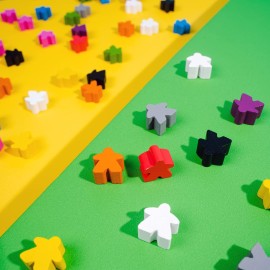 100 Wooden Meeples, Family Games Accessories - Multi-Color Board Game Tokens Ideal for Sorting, Counting, Classrooms, Replacement Pieces 100 Wooden Meeples, Family Games Accessories - Multi-Color Board Game Tokens Ideal for Sorting, Counting, Classrooms, Replacement Pieces