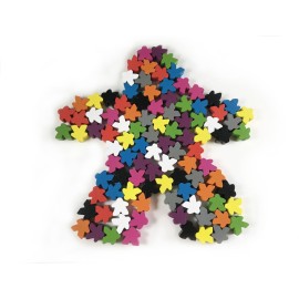 100 Wooden Meeples, Family Games Accessories - Multi-Color Board Game Tokens Ideal for Sorting, Counting, Classrooms, Replacement Pieces 100 Wooden Meeples, Family Games Accessories - Multi-Color Board Game Tokens Ideal for Sorting, Counting, Classrooms, Replacement Pieces