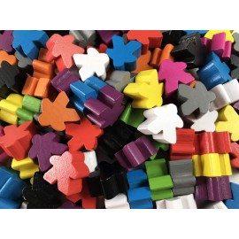 100 Wooden Meeples, Family Games Accessories - Multi-Color Board Game Tokens Ideal for Sorting, Counting, Classrooms, Replacement Pieces 100 Wooden Meeples, Family Games Accessories - Multi-Color Board Game Tokens Ideal for Sorting, Counting, Classrooms, Replacement Pieces