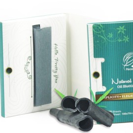 PleasingCare Oil Absorbing Facial Blotting Sheets For Oily Skin, 100 Count, pack of 6 - Natural Bamboo Charcoal Handy Face Blotting Paper for Both Women and Men Use PleasingCare Oil Absorbing Facial Blotting Sheets For Oily Skin, 100 Count, pack of 6 - Natural Bamboo Charcoal Handy Face Blotting Paper for Both Women and Men Use