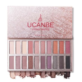 UCANBE 20 Colors Nude Eyeshadow Palette, High Pigmented Shimmer Matte Metallic Eye Shadow Pallets, Long Lasting Blendable Neutral Smokey Warm Bronze Eye Makeup UCANBE 20 Colors Nude Eyeshadow Palette, High Pigmented Shimmer Matte Metallic Eye Shadow Pallets, Long Lasting Blendable Neutral Smokey Warm Bronze Eye Makeup