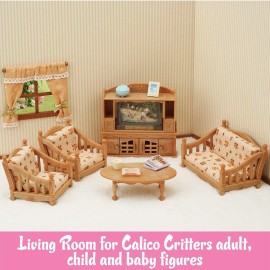 Calico Critters Comfy Living Room Set - Toy Dollhouse Furniture & Accessories Set for Ages 3+ Calico Critters Comfy Living Room Set - Toy Dollhouse Furniture & Accessories Set for Ages 3+