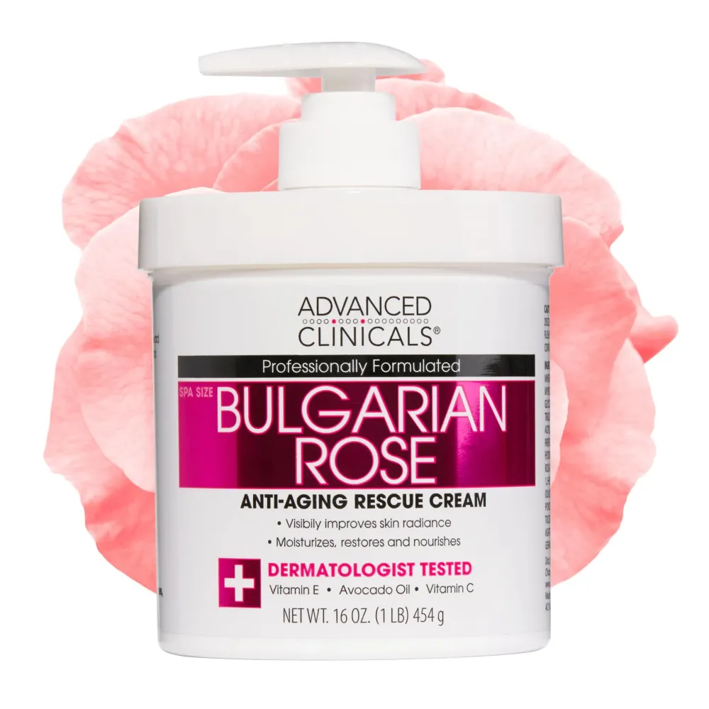 Advanced Clinicals Bulgarian Rose Lotion For Women | Rose Scented Vitamin C Body Lotion Cream | Visible Anti Aging Vitamin E Moisturizer Body Butter Improves Look Of Sagging Dry Skin & Texture, 16 Oz Advanced Clinicals Bulgarian Rose Lotion For Women | Rose Scented Vitamin C Body Lotion Cream | Visible Anti Aging Vitamin E Moisturizer Body Butter Improves Look Of Sagging Dry Skin & Texture, 16 Oz