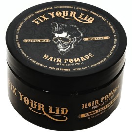 Fix Your Lid Hair Pomade for Men - Water Based Pomade with Medium Hold and High Shine - Match all Mens Hair Types & Styles - Easy To Wash Out - 3.75 Oz