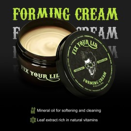 Fix Your Lid Forming Cream 3.75 oz Medium Hold Hair Cream For Men - Mens Hair Gel Medium Shine - All Day Hold Styling Cream For All Hairstyles - Easy To Wash Out