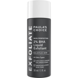 Paula\'s Choice Skin Perfecting 2% BHA Liquid Salicylic Acid Exfoliant, Gentle Facial Exfoliator for Blackheads, Large Pores, Wrinkles & Fine Lines, Travel Size, 1 Fluid Ounce