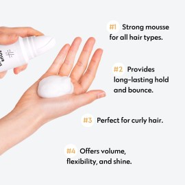 No nothing Very Sensitive Strong Hair Volumizing Mousse - Hypoallergenic, Unscented, Free from Fragrance, Paraben, Alcohol and Gluten, Soy-Free, 6.8 oz