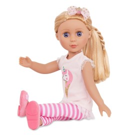 Glitter Girls Lacy 14 Inch Doll Wearing Pink Tunic, Striped Leggings, Hair Bow And Ballet Shoes - Dolls For 3+ Year Old Girls Glitter Girls Lacy 14 Inch Doll Wearing Pink Tunic, Striped Leggings, Hair Bow And Ballet Shoes - Dolls For 3+ Year Old Girls