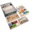 The Broken Token Board Game Organizer - Splendor and Cities Expansion Compatible Wood Storage Box with Multiple Trays