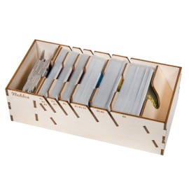 The Broken Token Board Game Organizer - Splendor and Cities Expansion Compatible Wood Storage Box with Multiple Trays