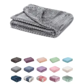 Fuzzy Blanket or Fluffy Blanket for Baby, Soft Warm Cozy Coral Fleece Toddler, Infant or Newborn Receiving Blanket for Crib, Stroller, Travel, Decorative (28Wx40L, XS-Flint Gray)