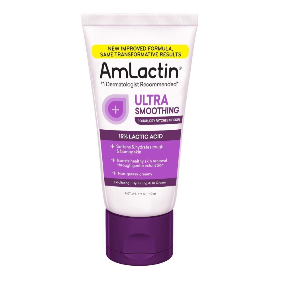 AmLactin Ultra Smoothing - 4.9 oz Body & Hand Cream with 15% Lactic Acid - Exfoliator and Moisturizer for Rough and Bumpy Dry Skin (Packaging May Vary) AmLactin Ultra Smoothing - 4.9 oz Body & Hand Cream with 15% Lactic Acid - Exfoliator and Moisturizer for Rough and Bumpy Dry Skin (Packaging May Vary)