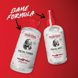 Thayers Alcohol-Free Witch Hazel Facial Mist Toner with Aloe Vera, Rose Petal, Soothing and Hydrating, For All Skin Types, 8 oz Thayers Alcohol-Free Witch Hazel Facial Mist Toner with Aloe Vera, Rose Petal, Soothing and Hydrating, For All Skin Types, 8 oz