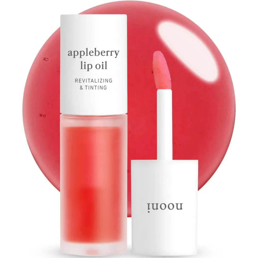 NOONI Korean Vegan Appleseed Lip Oil - Appleberry | Long-Lasting, Moisturizing, Plumping, Revitalizing for Dry Lips, Waterproof, No Peel Off, Hydrating, Nourishing, Mother\'s Day, 0.12 FL Oz NOONI Korean Vegan Appleseed Lip Oil - Appleberry | Long-Lasting, Moisturizing, Plumping, Revitalizing for Dry Lips, Waterproof, No Peel Off, Hydrating, Nourishing, Mother\'s Day, 0.12 FL Oz