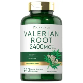 Carlyle Valerian Root Capsules 2400mg | 240 Count | Herb Extract Supplement | Non-GMO, Gluten Free