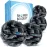 SHOWER BOUQUET Loofah-Charcoal Bath-Sponge-4-Pack // Extra-Large 75g Soft Mesh Black Loofa Lufa Loufa Luffa Puff Set/Exfoliating Body Scrubber for Women and Men - Exfoliate & Soothe Face & Body