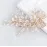 SWEETV Light Rose Gold Wedding Clip Rhinestone Bridal Comb Barrette - Handmade Flower Clip Head Pieces for Women
