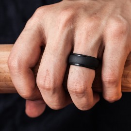 ThunderFit Silicone Mens Wedding Rings, 10mm Wide 2.5mm Thick Rubber Wedding Bands-Variety Multipack 1-7 ThunderFit Silicone Mens Wedding Rings, 10mm Wide 2.5mm Thick Rubber Wedding Bands-Variety Multipack 1-7
