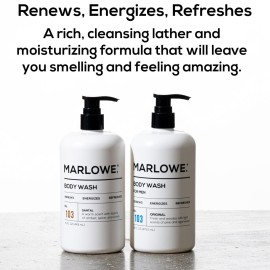 MARLOWE. No. 103 Body Wash 16 oz Pump, Original, Energizing & Refreshing Shower Gel with Willow Bark & Green Tea Extracts, Cleanses, Moisturizes, Smooths & Nourishes, Fresh Pine & Agarwood Scent MARLOWE. No. 103 Body Wash 16 oz Pump, Original, Energizing & Refreshing Shower Gel with Willow Bark & Green Tea Extracts, Cleanses, Moisturizes, Smooths & Nourishes, Fresh Pine & Agarwood Scent