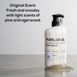 MARLOWE. No. 103 Body Wash 16 oz Pump, Original, Energizing & Refreshing Shower Gel with Willow Bark & Green Tea Extracts, Cleanses, Moisturizes, Smooths & Nourishes, Fresh Pine & Agarwood Scent MARLOWE. No. 103 Body Wash 16 oz Pump, Original, Energizing & Refreshing Shower Gel with Willow Bark & Green Tea Extracts, Cleanses, Moisturizes, Smooths & Nourishes, Fresh Pine & Agarwood Scent