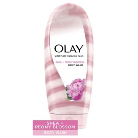 Olay Body Wash for Women, Moisture Ribbons Plus, Deep Conditioning & Moisturizing Formula, Long Lasting Smooth Soft Skin, For All Skin Types, Shea Butter & Peony Blossom Scent, 18 fl oz (Pack of 4) Olay Body Wash for Women, Moisture Ribbons Plus, Deep Conditioning & Moisturizing Formula, Long Lasting Smooth Soft Skin, For All Skin Types, Shea Butter & Peony Blossom Scent, 18 fl oz (Pack of 4)