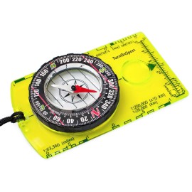 Orienteering Compass - Hiking Backpacking Compass - Advanced Scout Compass for Camping and Navigation - Boy Scout Compass for Kids - Professional Field Compass for Map Reading - Best Survival Gifts