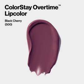 Revlon Liquid Lipstick with Clear Lip Gloss, ColorStay Overtime Lipcolor, Dual Ended with Vitamin E, 500 Limitless Black Cherry, 0.07 Fl Oz Revlon Liquid Lipstick with Clear Lip Gloss, ColorStay Overtime Lipcolor, Dual Ended with Vitamin E, 500 Limitless Black Cherry, 0.07 Fl Oz