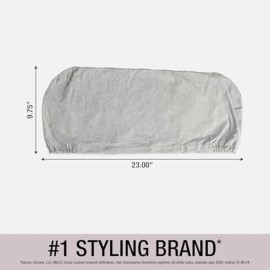 CONAIR Cotton Twist & Wrap Hair Towel - Fast Drying Ultra absorbant Turban- for All Hair Types and Lengths - Grey